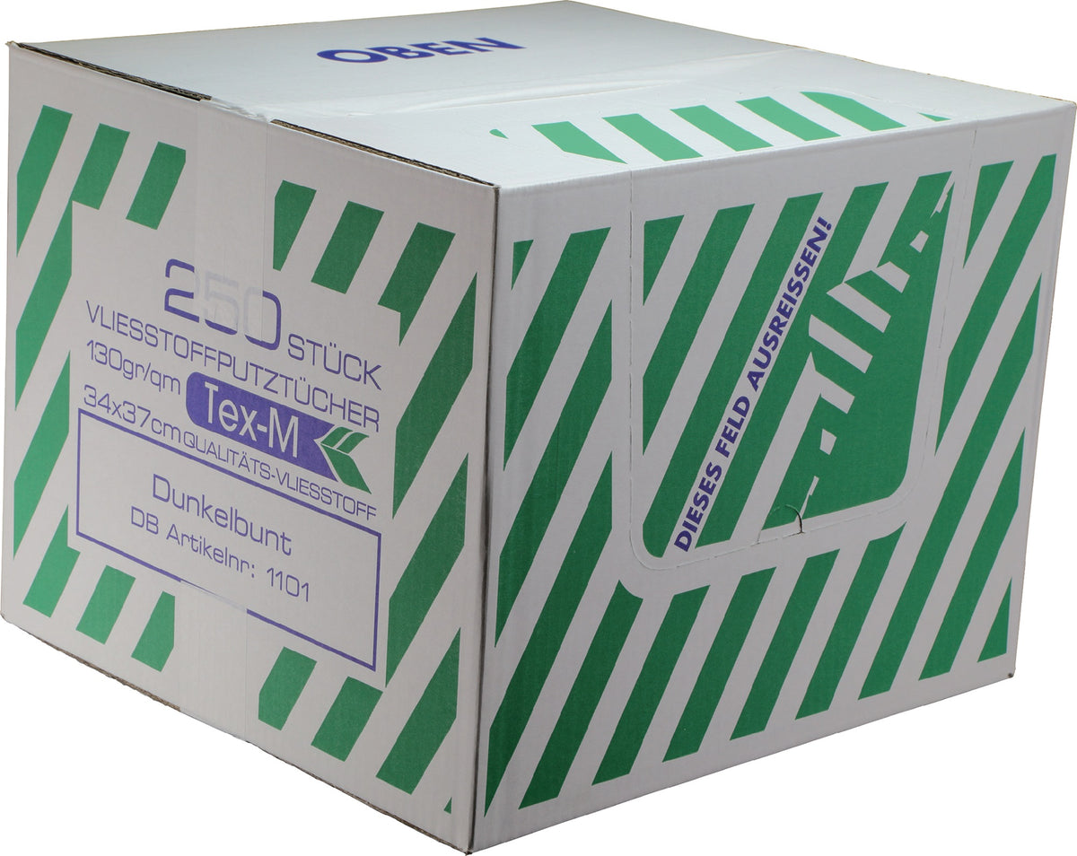 ITEX Putztuchvliesstoff dunkelbunt 370x340 mm 250 Stück im Spenderkarton