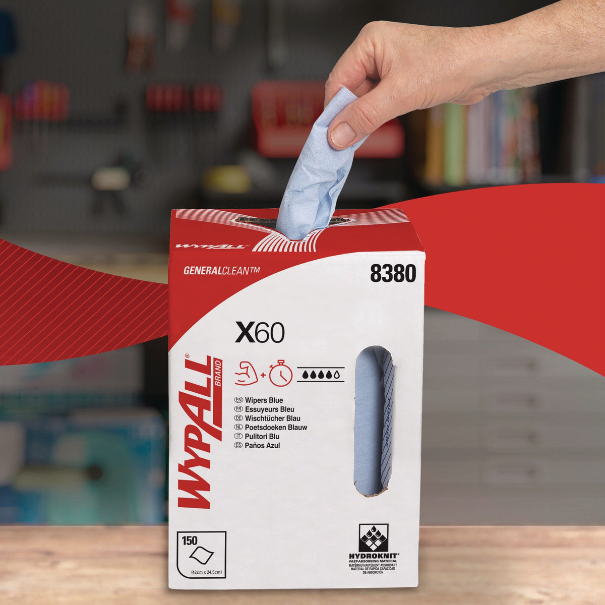 KIMBERLY-CLARK WYPALL X 60 8380 Putztuch blau 420 x 245 mm 150 Tücher