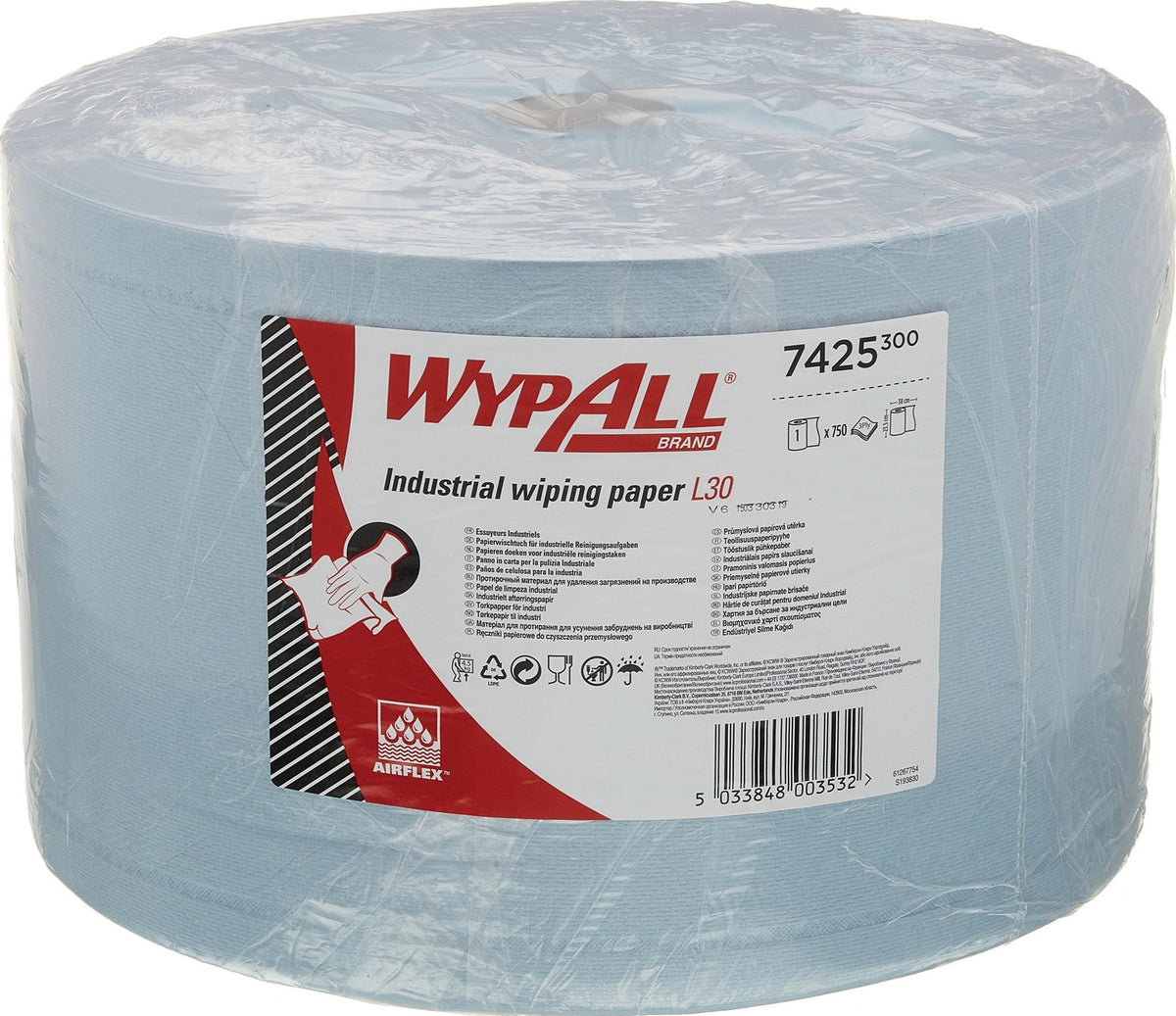 KIMBERLY-CLARK WYPALL L30 ULTRA Putztuch 3-lagig perforiert blau 750 Tücher Rolle