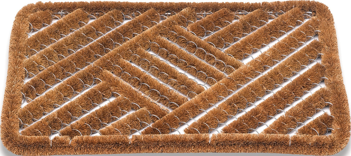 HAMAT Fußmatte Kokosbürsten natur Kokos/Stahl 390x590 mm – 30 mm stark