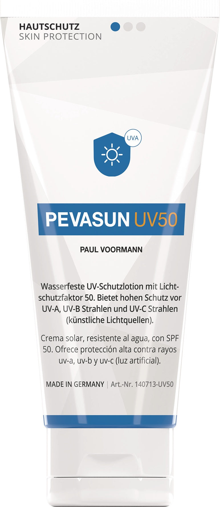 PEVASUN UV50+ Hautschutzcreme 100 ml Tube von PAUL VOORMANN – LSF 50+