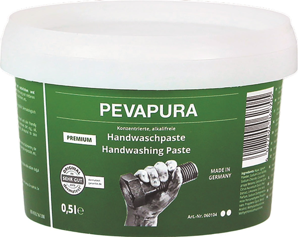 Handwaschpaste PEVAPURA 500 ml silikonfrei von PAUL VOORMANN – alkalifrei & pH-hautneutral