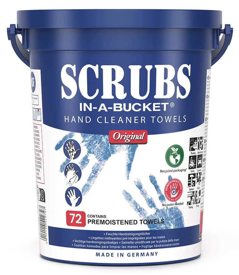 SCRUBS Handreinigungstuch 72 St. Eimer – ohne Wasser, für starke Verschmutzungen