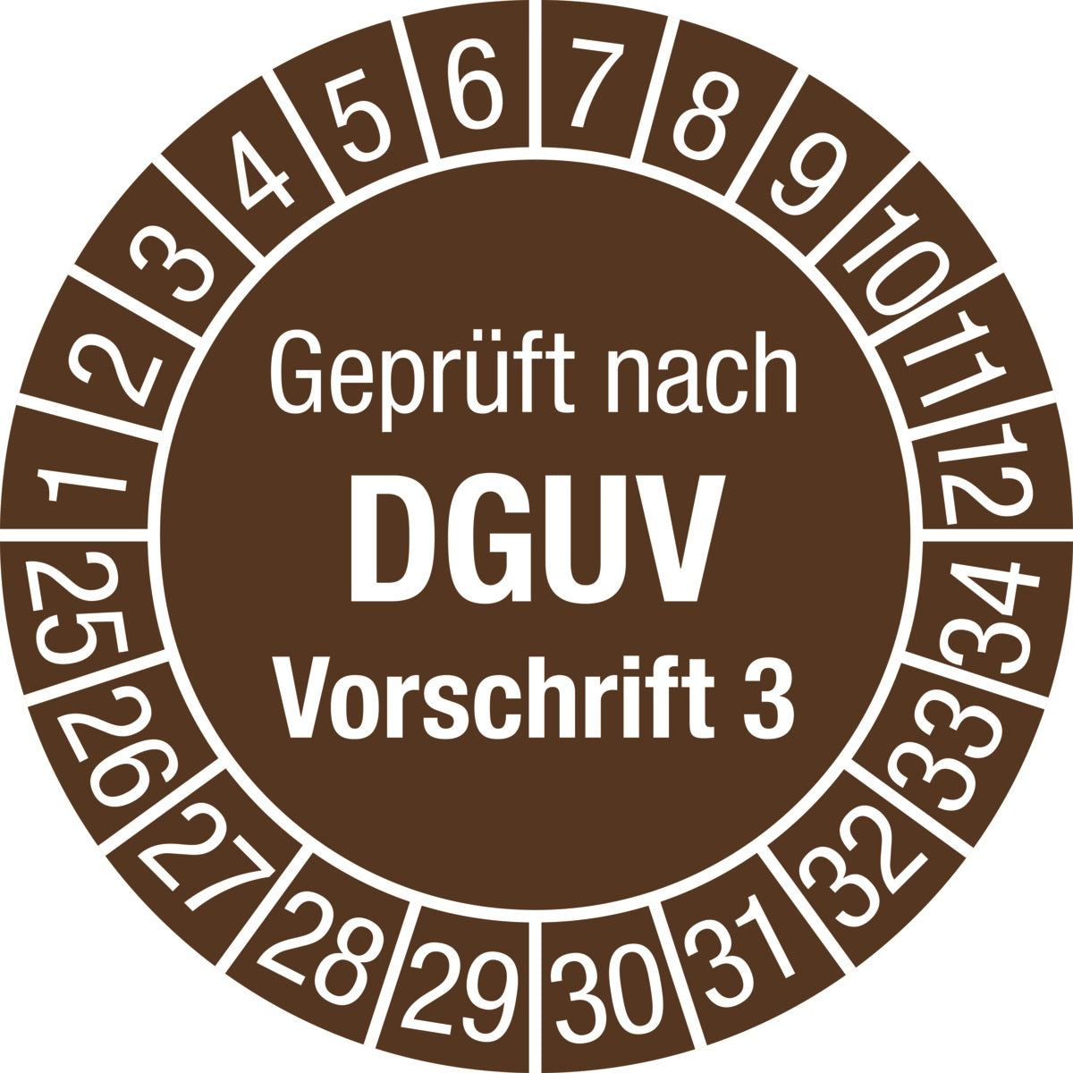 Mehrjahresprüfplakette Ø 30 mm 2025-2034 Folie 100 Stück von Moedel