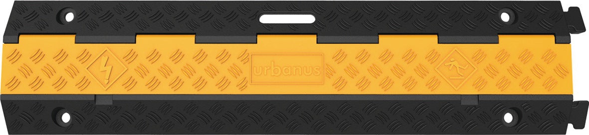 URBANUS Schlauch- und Kabelbrücke 980x240x45 mm Gummi schwarz/gelb 2 Kanäle