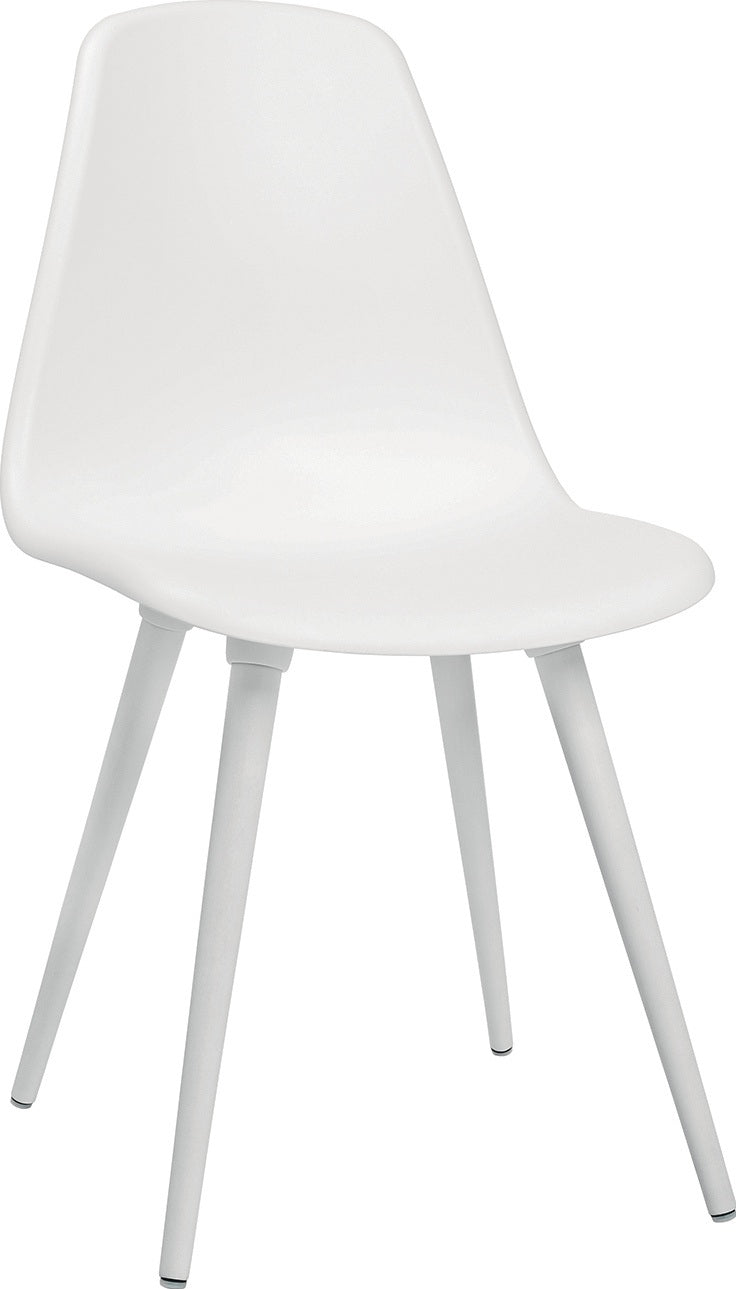 TOPSTAR Mehrzweckstuhl weiß mit Kunststoffbeinen – 2er-Set, stapelbar, ergonomische Sitzschale