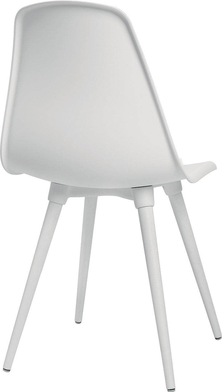 TOPSTAR Mehrzweckstuhl weiß mit Kunststoffbeinen – 2er-Set, stapelbar, ergonomische Sitzschale