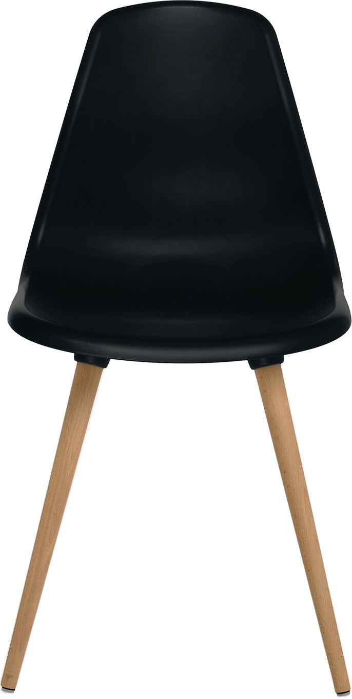 TOPSTAR Mehrzweckstuhl weiß mit Kunststoffbeinen – 2er-Set, stapelbar, ergonomische Sitzschale