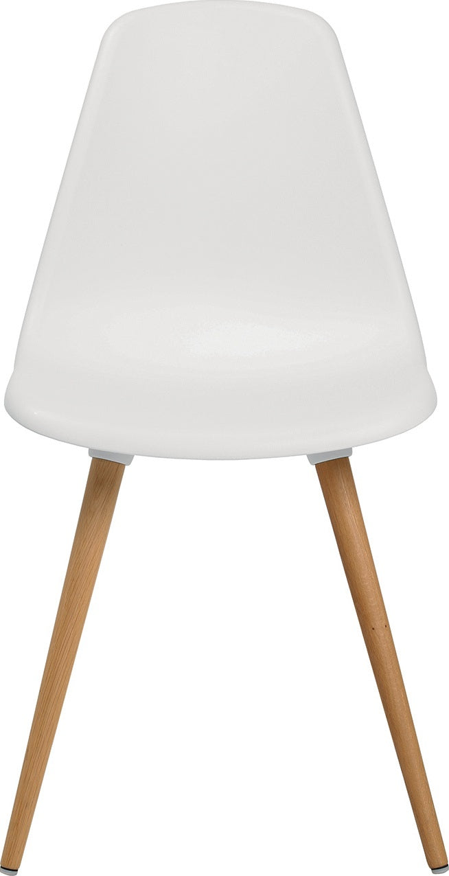 TOPSTAR Mehrzweckstuhl weiß mit Kunststoffbeinen – 2er-Set, stapelbar, ergonomische Sitzschale