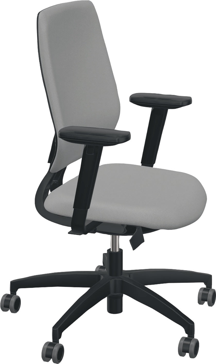 DAUPHIN Bürodrehstuhl mit Synchrontechnik azurblau – 110 kg, Armlehnen, höhenverstellbar