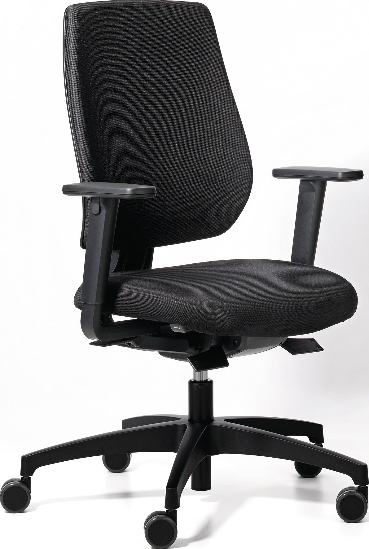 DAUPHIN Bürodrehstuhl mit Synchrontechnik azurblau – 110 kg, Armlehnen, höhenverstellbar
