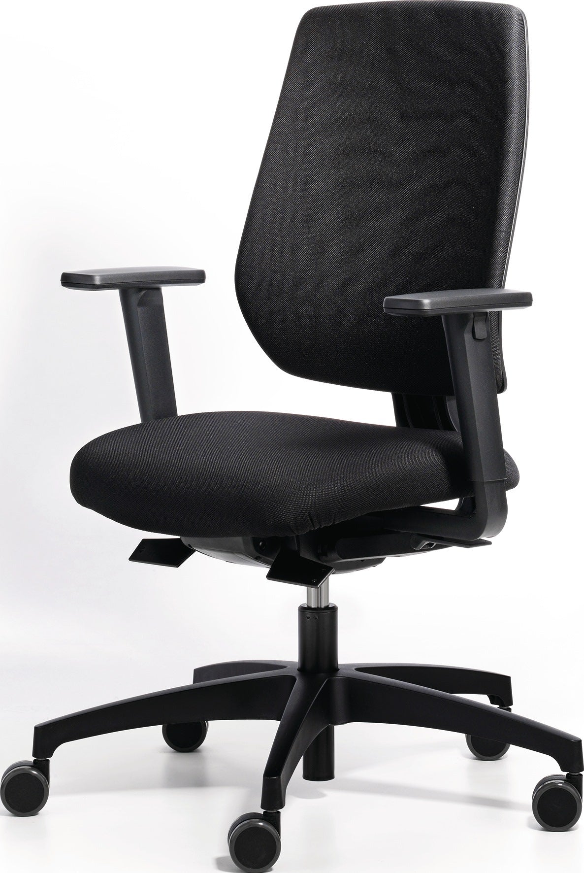 DAUPHIN Bürodrehstuhl mit Synchrontechnik azurblau – 110 kg, Armlehnen, höhenverstellbar