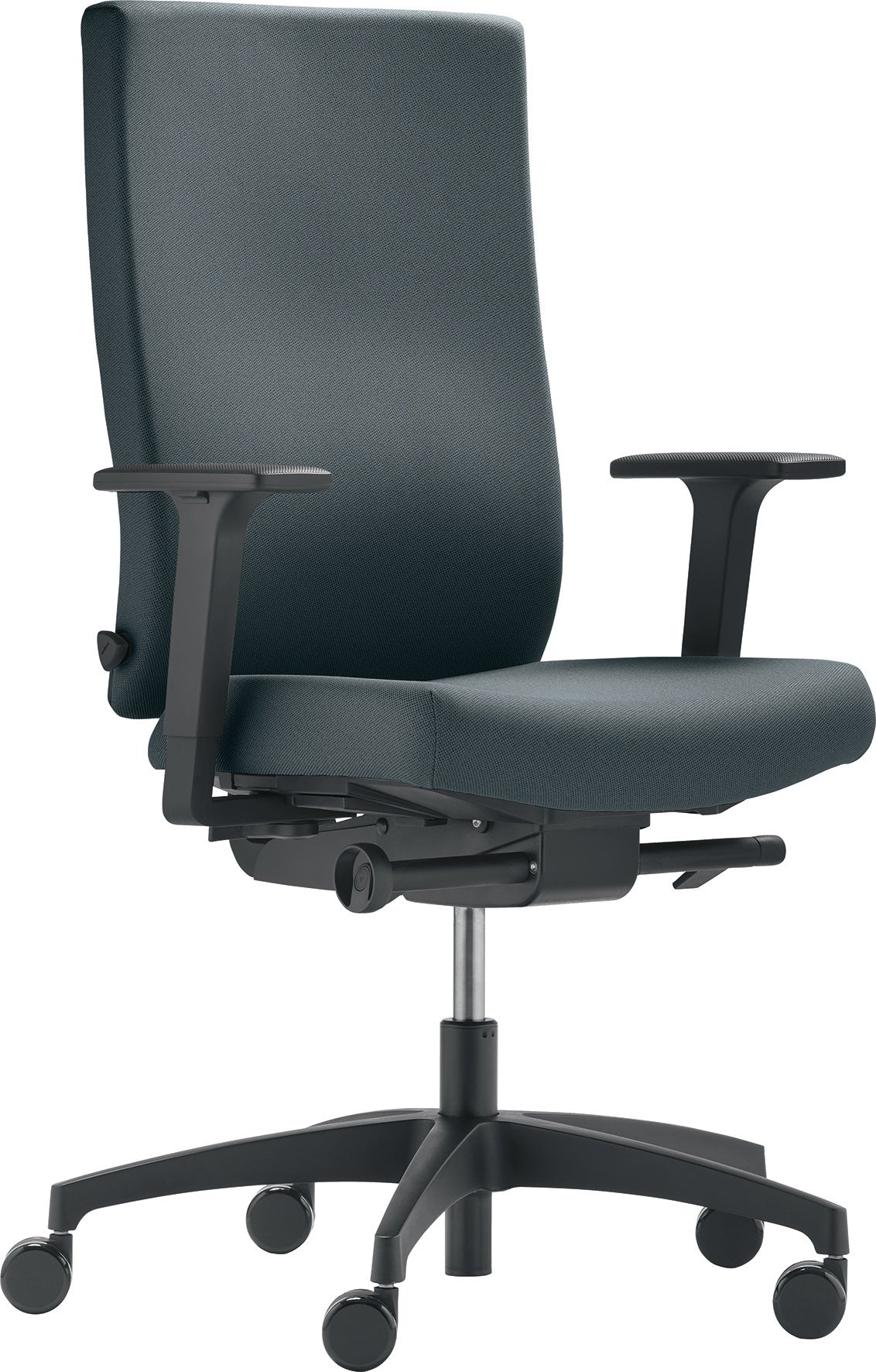 DAUPHIN Bürodrehstuhl mit Synchrontechnik, Sitztiefe 380-440 mm, schwarz, 110 kg