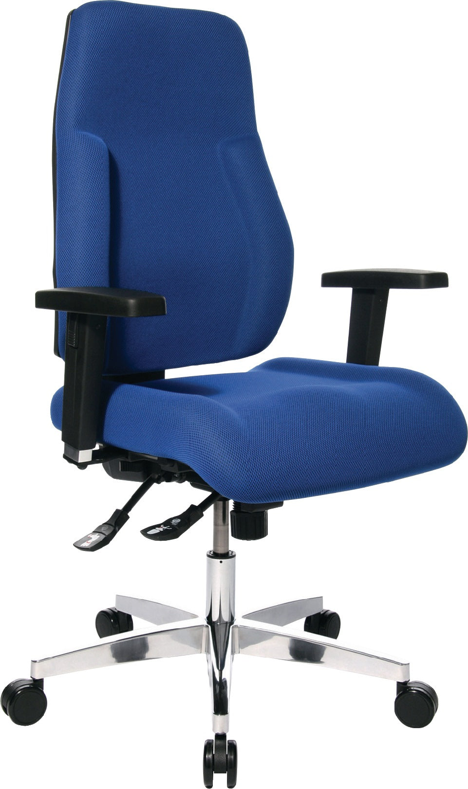 TOPSTAR Bürodrehstuhl mit Punktsynchrontechnik, 110 kg Tragfähigkeit, schwarz, höhenverstellbar