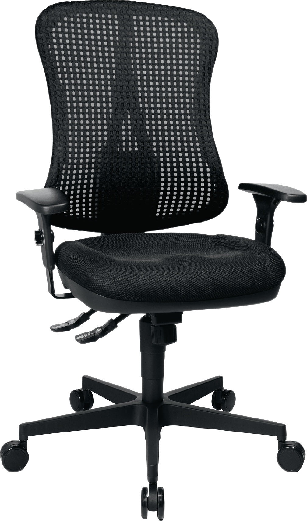 TOPSTAR Bürodrehstuhl Head Point SY mit Synchronmechanik, Armlehnen, 110 kg – Schwarz