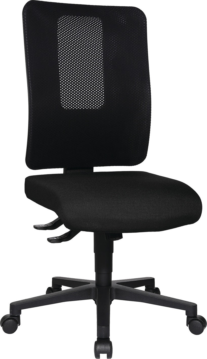 TOPSTAR Bürodrehstuhl mit Synchrontechnik – Netzrücken, 110 kg, schwarz