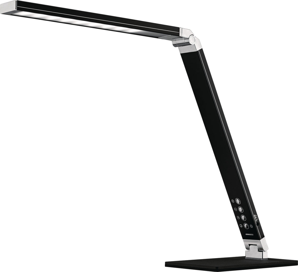 Schreibtischleuchte Magic Light Aluminium schwarz von HANSA – dimmbar, mit USB-Anschluss, Höhe max. 420 mm