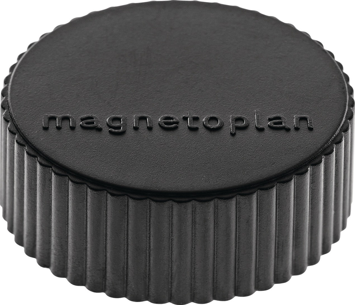 MAGNETOPLAN Magnet Super Ø 34 mm weiß – 10 Stück, Vollkern-Ferrit, ca. 2,0 kg Haftkraft