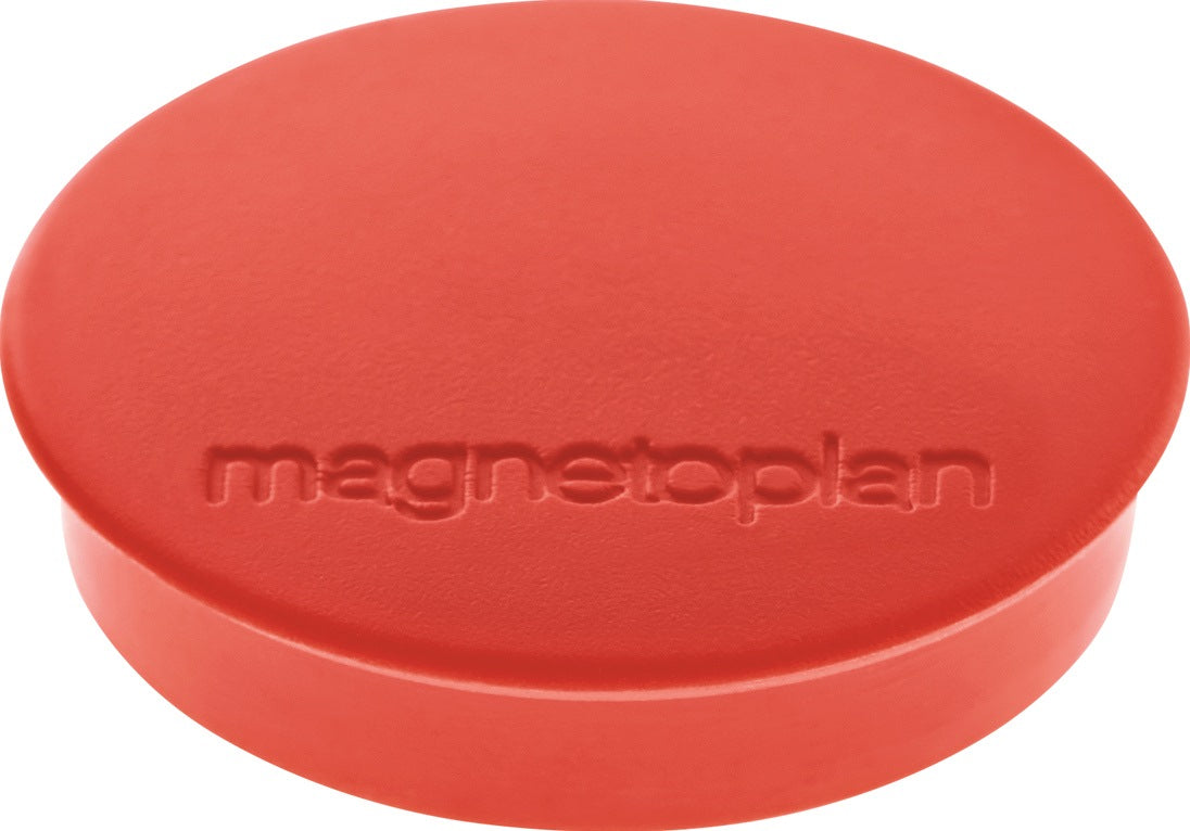 MAGNETOPLAN Magnet Basic Ø 30 mm weiß – 10er-Pack, Ferrit-Vollkern, Haftkraft ca. 0,7 kg