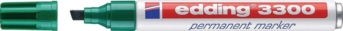 EDDING Permanentmarker 3300 Schwarz – Keilspitze 1-5 mm, 10er-Pack