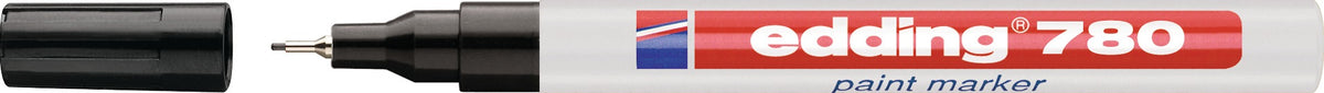 EDDING Lackmarker 780 schwarz, 0,8 mm Rundspitze, 10er-Pack