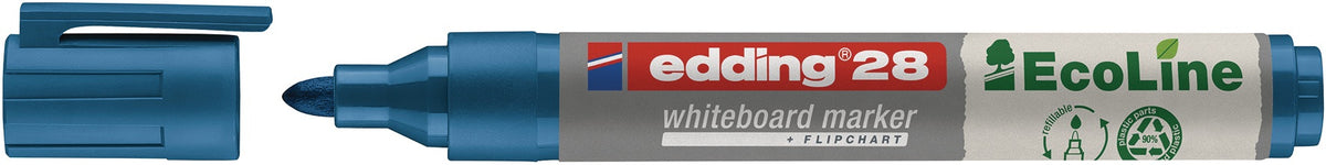 EDDING Whiteboardmarker 28 EcoLine schwarz, Rundspitze 1,5-3 mm, 10er Pack