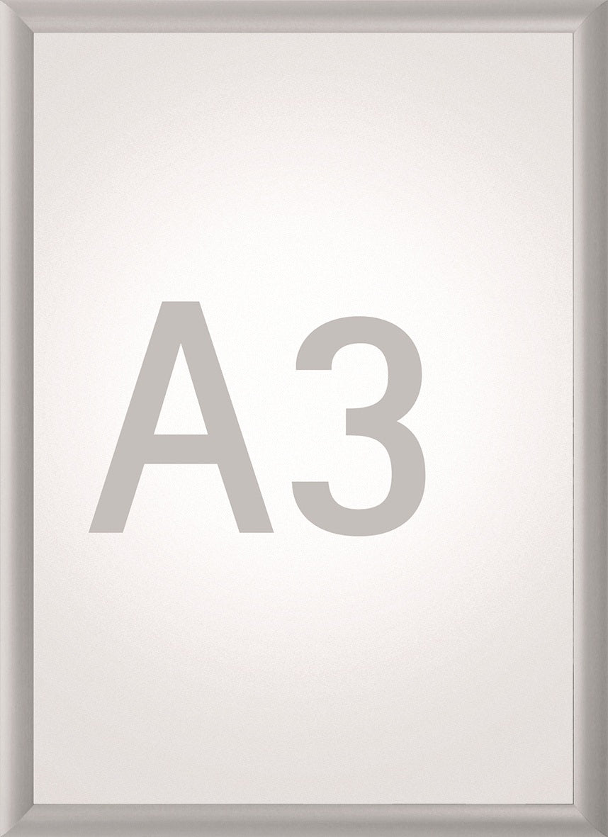 MAUL Klapprahmen DIN A4 aluminium eloxiert – B1 zertifizierter Wechselrahmen