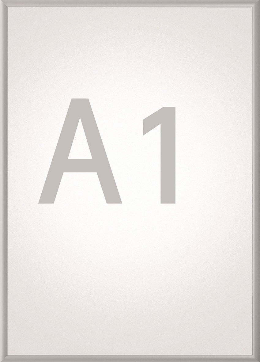 MAUL Klapprahmen DIN A4 aluminium eloxiert – B1 zertifizierter Wechselrahmen