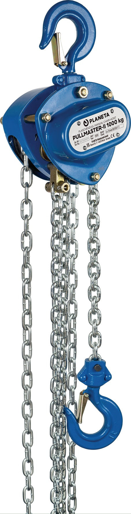 PLANETA Kettenzug Pullmaster-II 1000 kg – kompakter Stirnradflaschenzug mit 3 m Hubhöhe