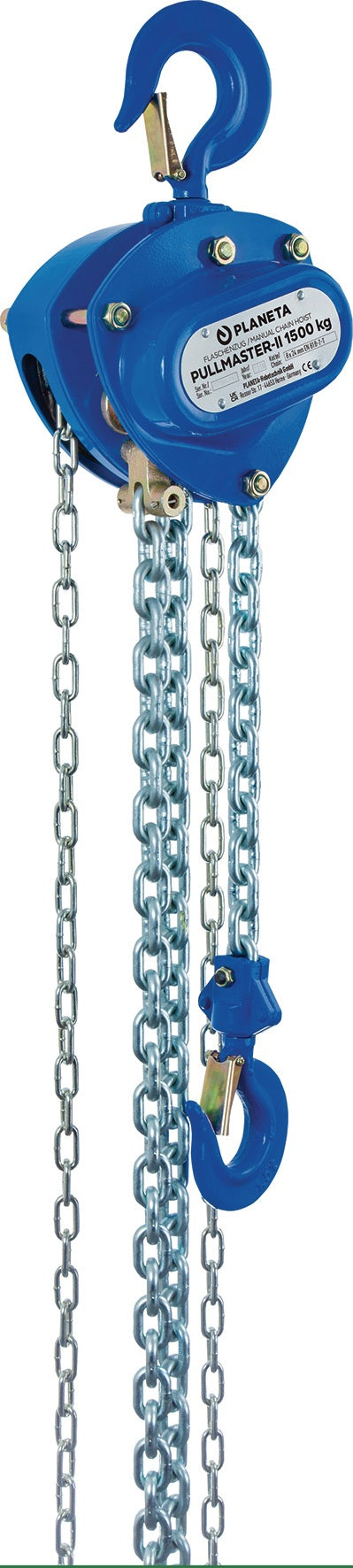 PLANETA Kettenzug Pullmaster-II 1000 kg – kompakter Stirnradflaschenzug mit 3 m Hubhöhe