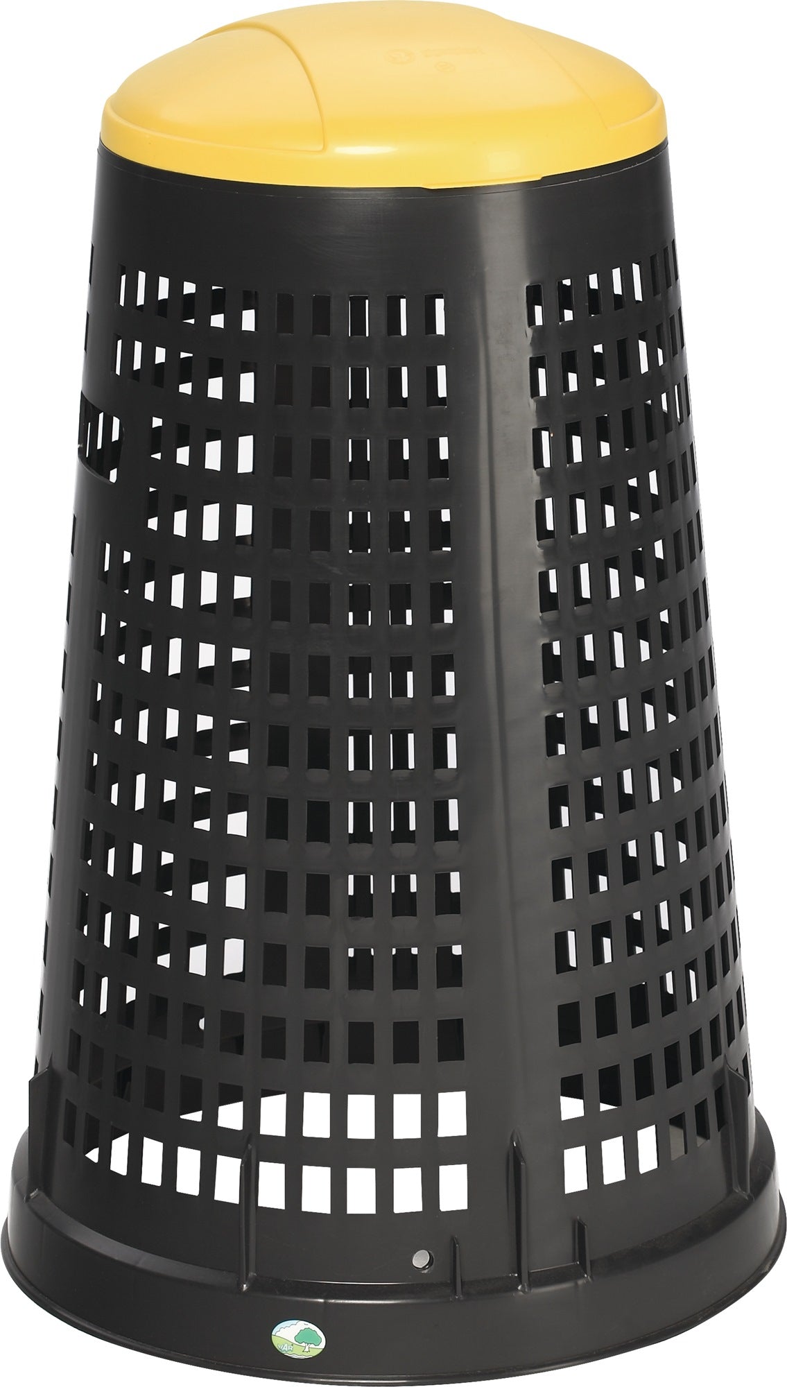 VAR Korbständer D525xH880mm Polypropylen schwarz mit grauem Deckel für 120 l Säcke