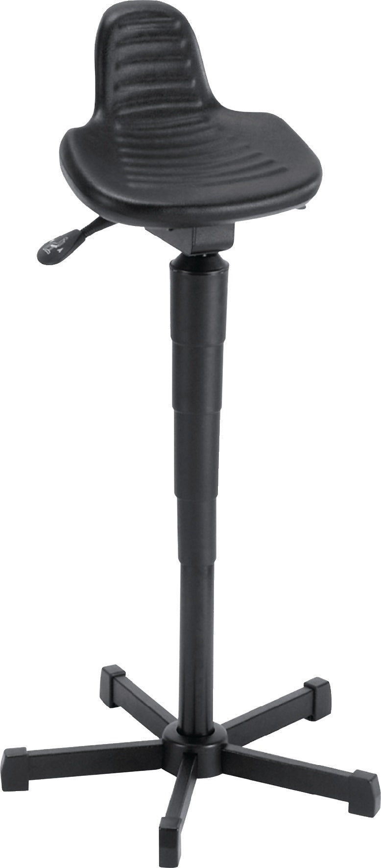 MEY Stehhilfe PU-Schaum mit Rückstütze, höhenverstellbar 610–895 mm, schwarz