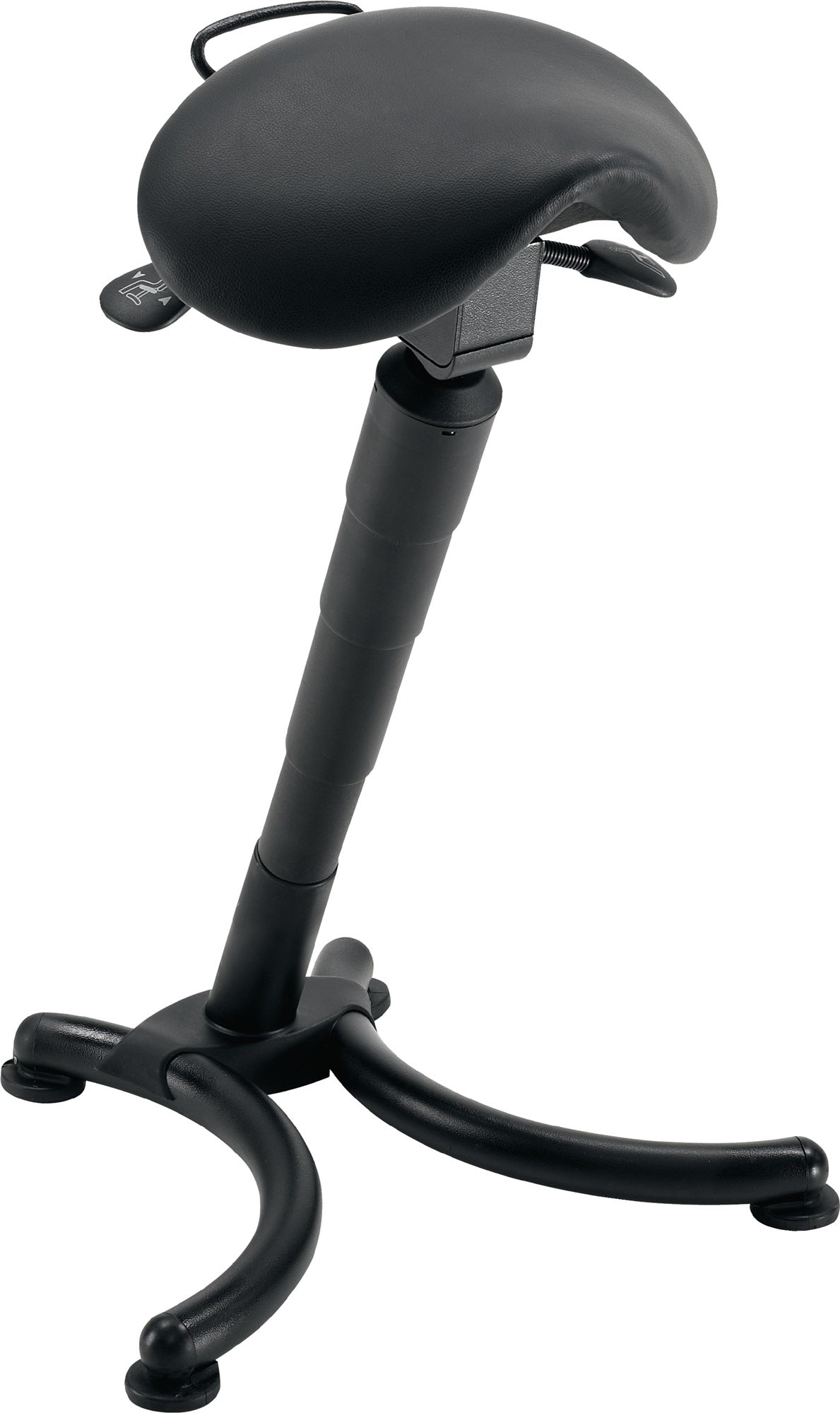 Stehhilfe Kunstleder Sitzhöhenverstellung 660-870 mm Stahlrohr schwarz MEY