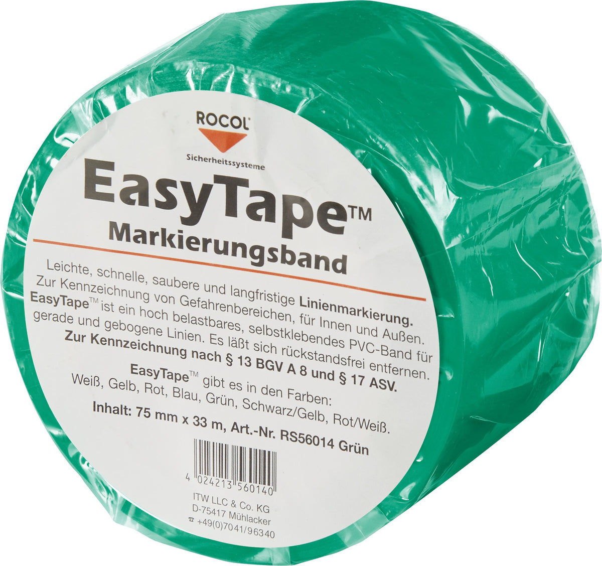 ROCOL Bodenmarkierungsband Easy Tape PVC weiß 50 mm x 33 m – robuste Markierungslösung