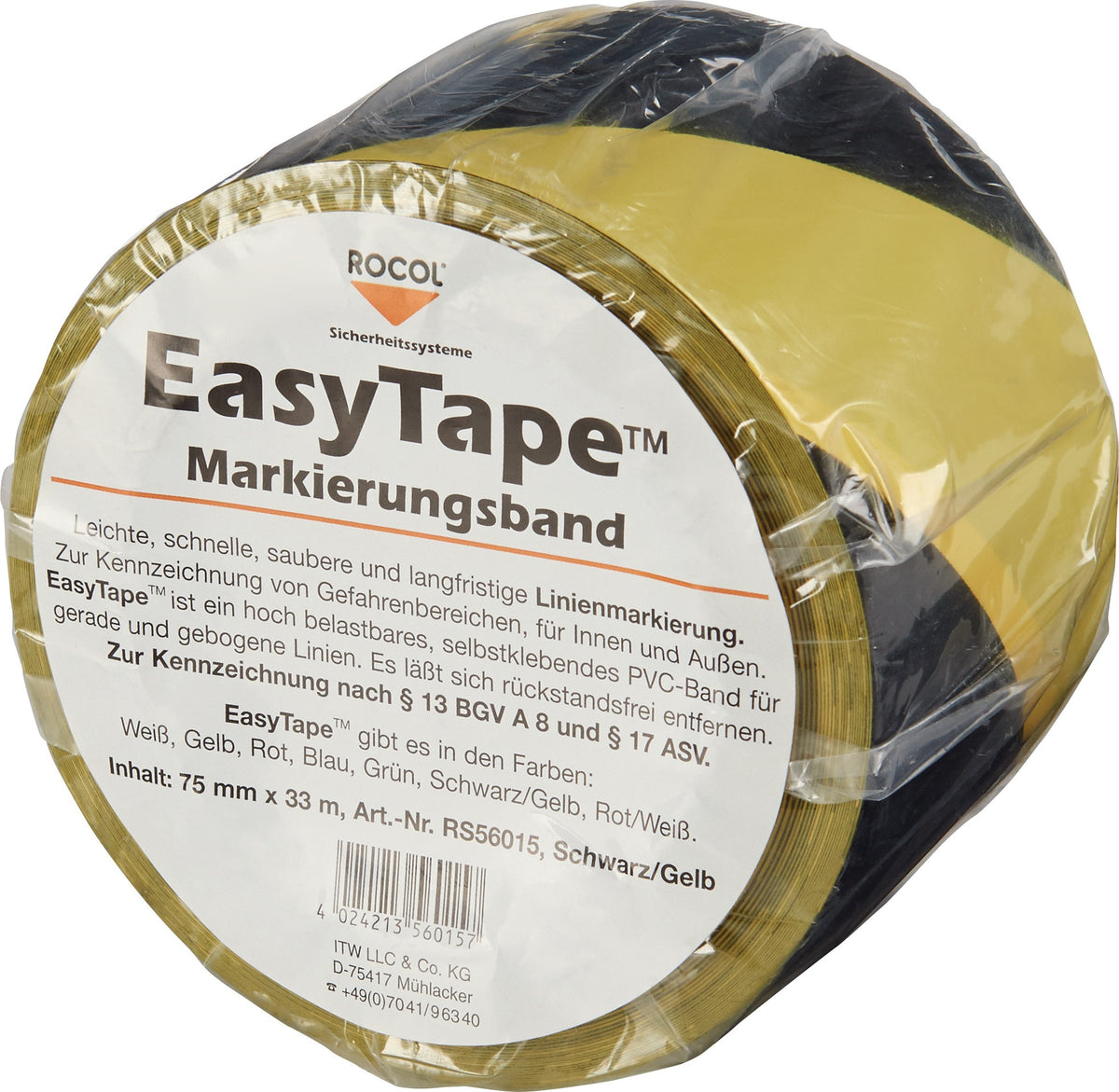 ROCOL Bodenmarkierungsband Easy Tape PVC weiß 50 mm x 33 m – robuste Markierungslösung