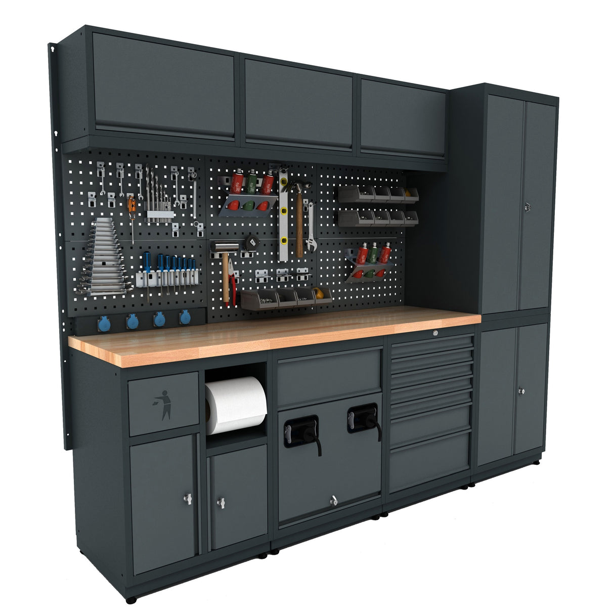 Werkstatteinrichtung Set Bullram TOOLBOX4YOU Expert Serie - Werkstattmodul D - Profi KFZ Werkbank BGMODD