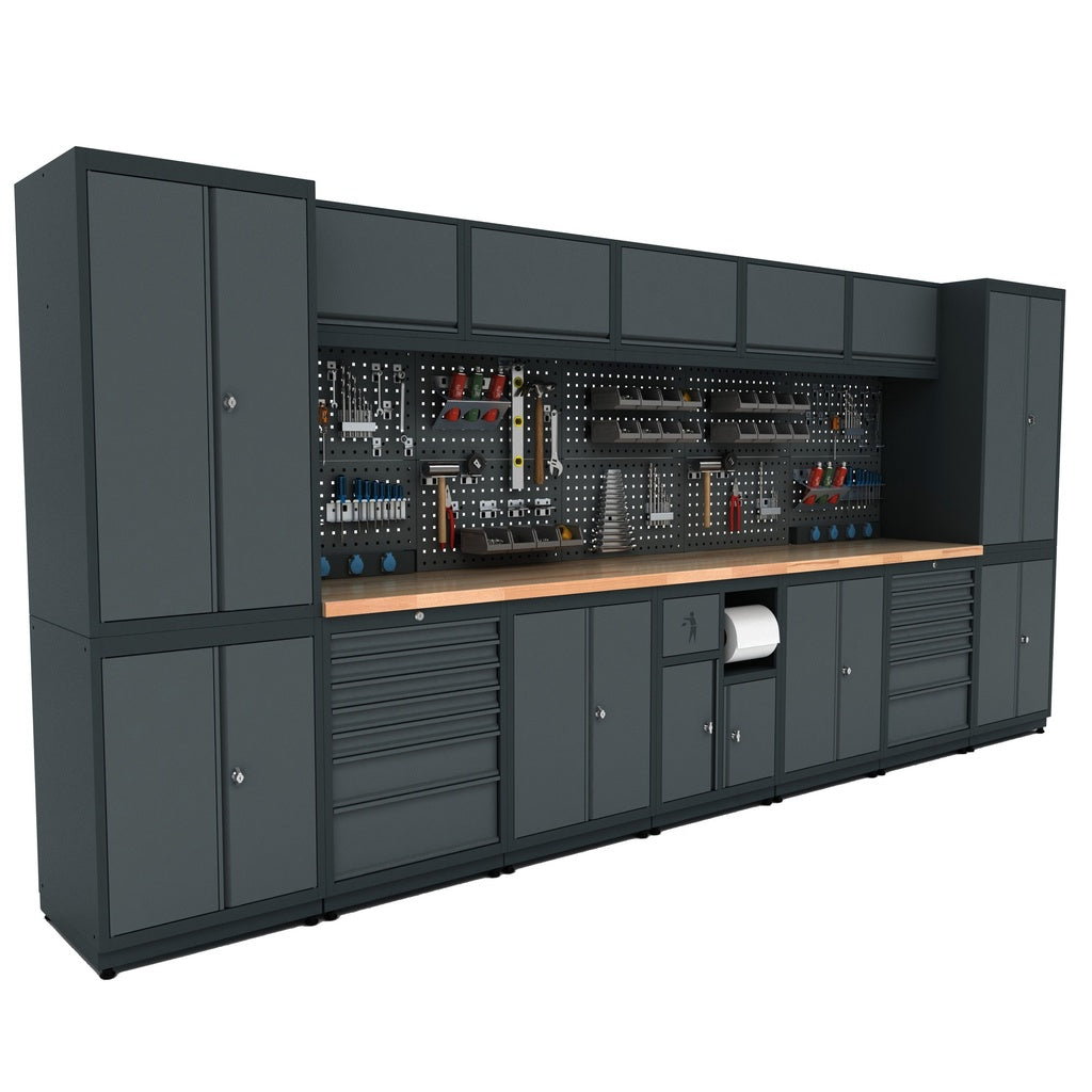 Bullram TOOLBOX4YOU Werkstatteinrichtung Set Expert Serie - Werkstattmodul I - Profi KFZ Werkbank - BGMODI