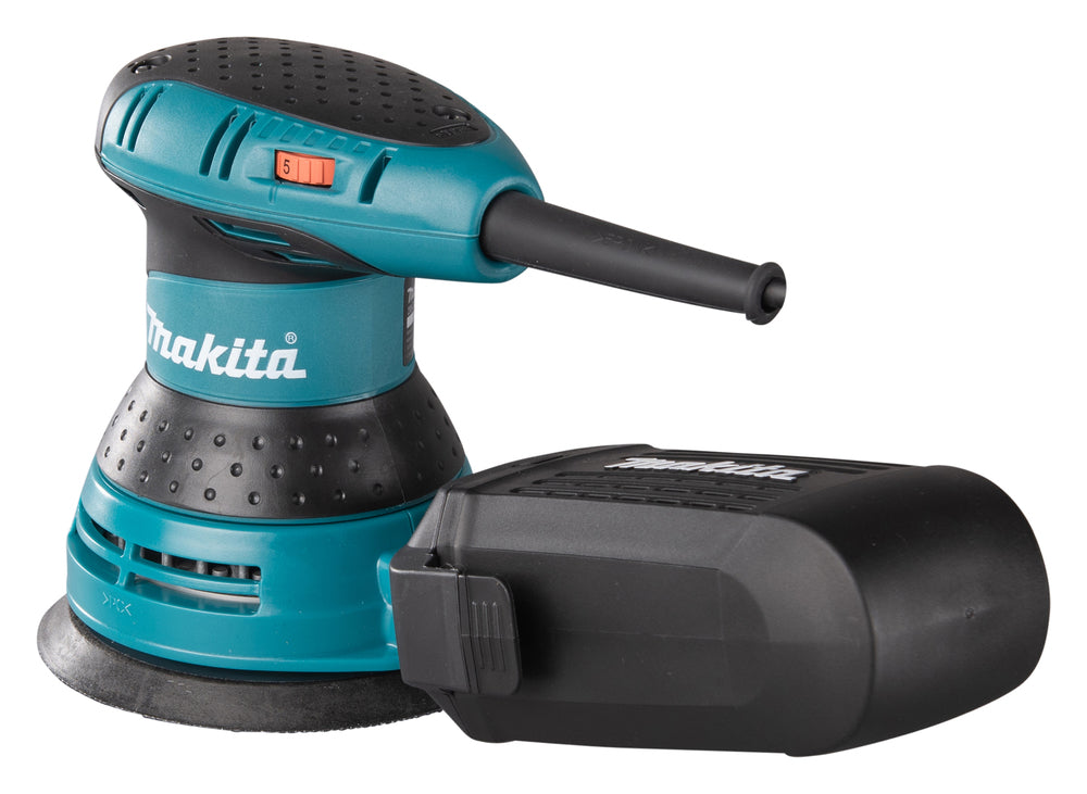 Makita Exzenterschleifer | 123 mm Schleifscheibe, gummierte Handgriffe & Staubabsaugung - BO5031J