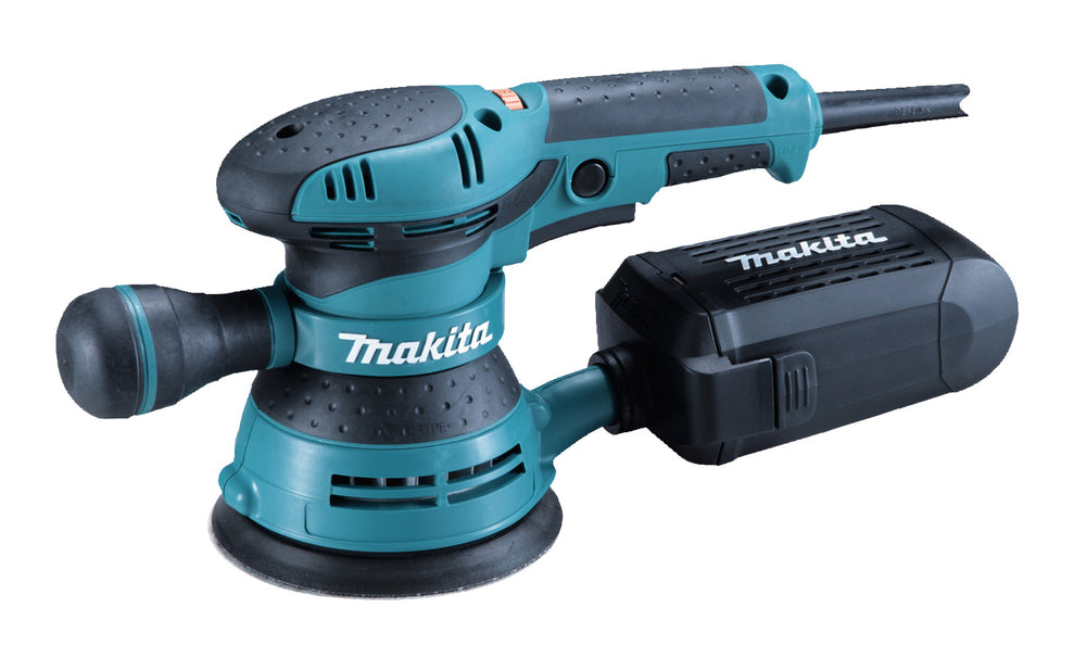 Makita Exzenterschleifer | 125 mm Schleifscheibe, 360° Zusatzgriff & variabler Drehzahlregelung - BO5041J