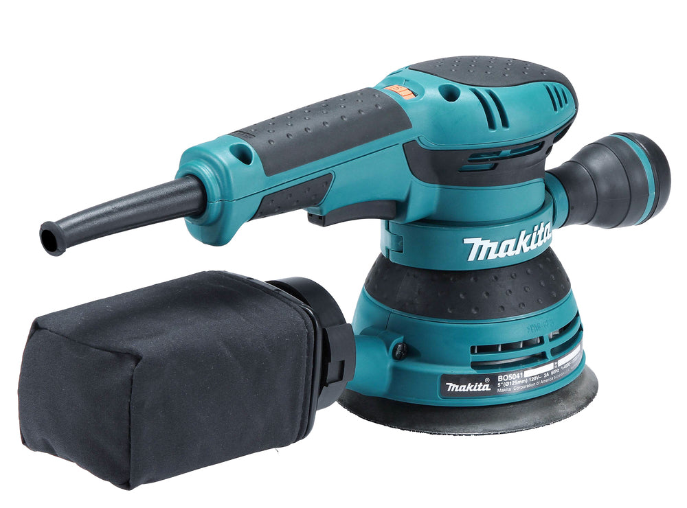 Makita Exzenterschleifer | 125 mm Schleifscheibe, 360° Zusatzgriff & variabler Drehzahlregelung - BO5041J
