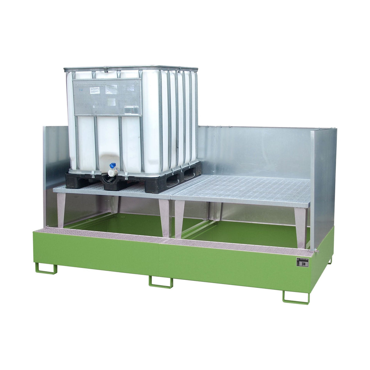 BAUER Südlohn Auffangwanne Typ AWA 1000-2/SW RAL 6011 Resedagrün - Art.-Nr. 4402-78-2000-4