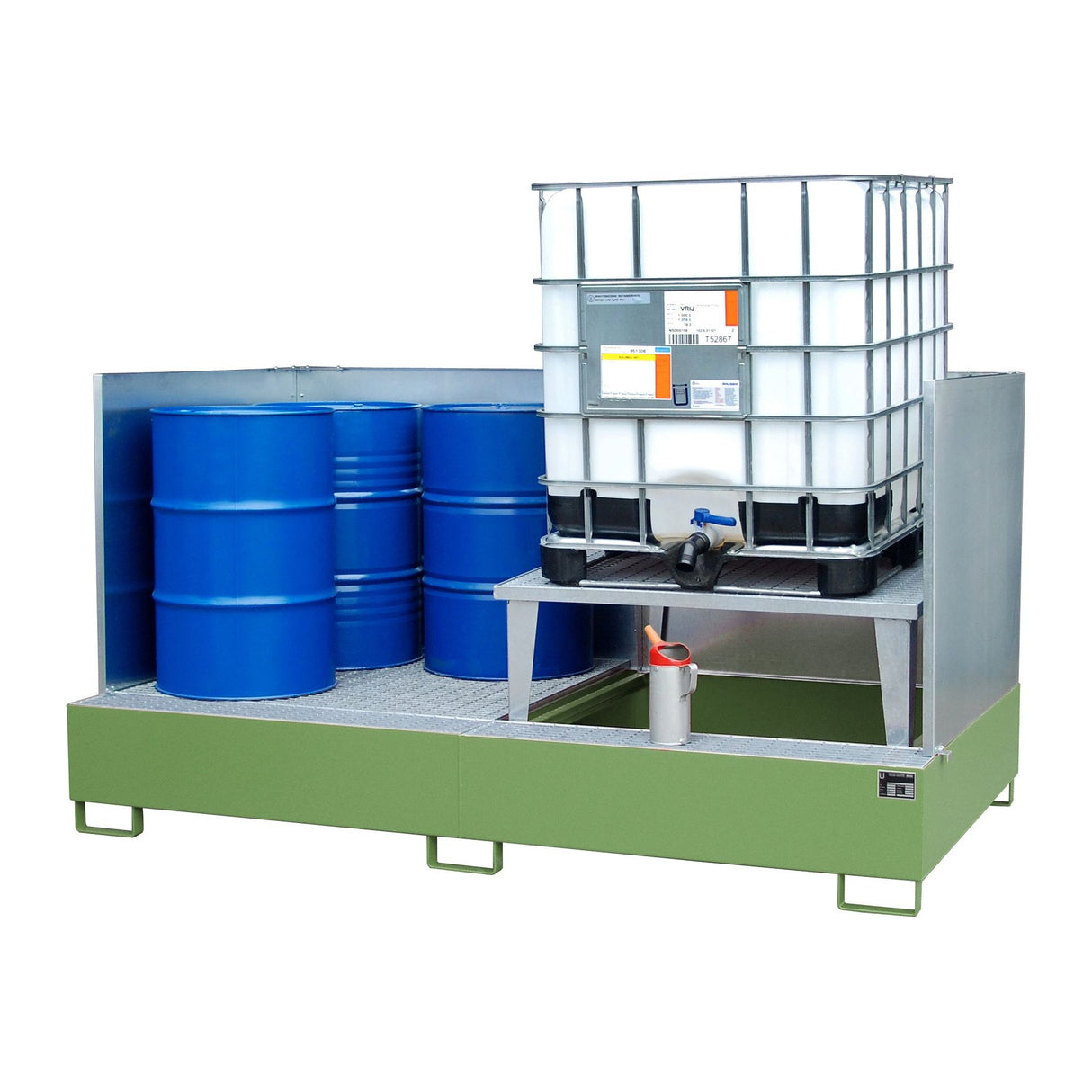 BAUER Südlohn Auffangwanne Typ AWA 21/SW RAL 6011 Resedagrün - Art.-Nr. 4402-80-2000-4