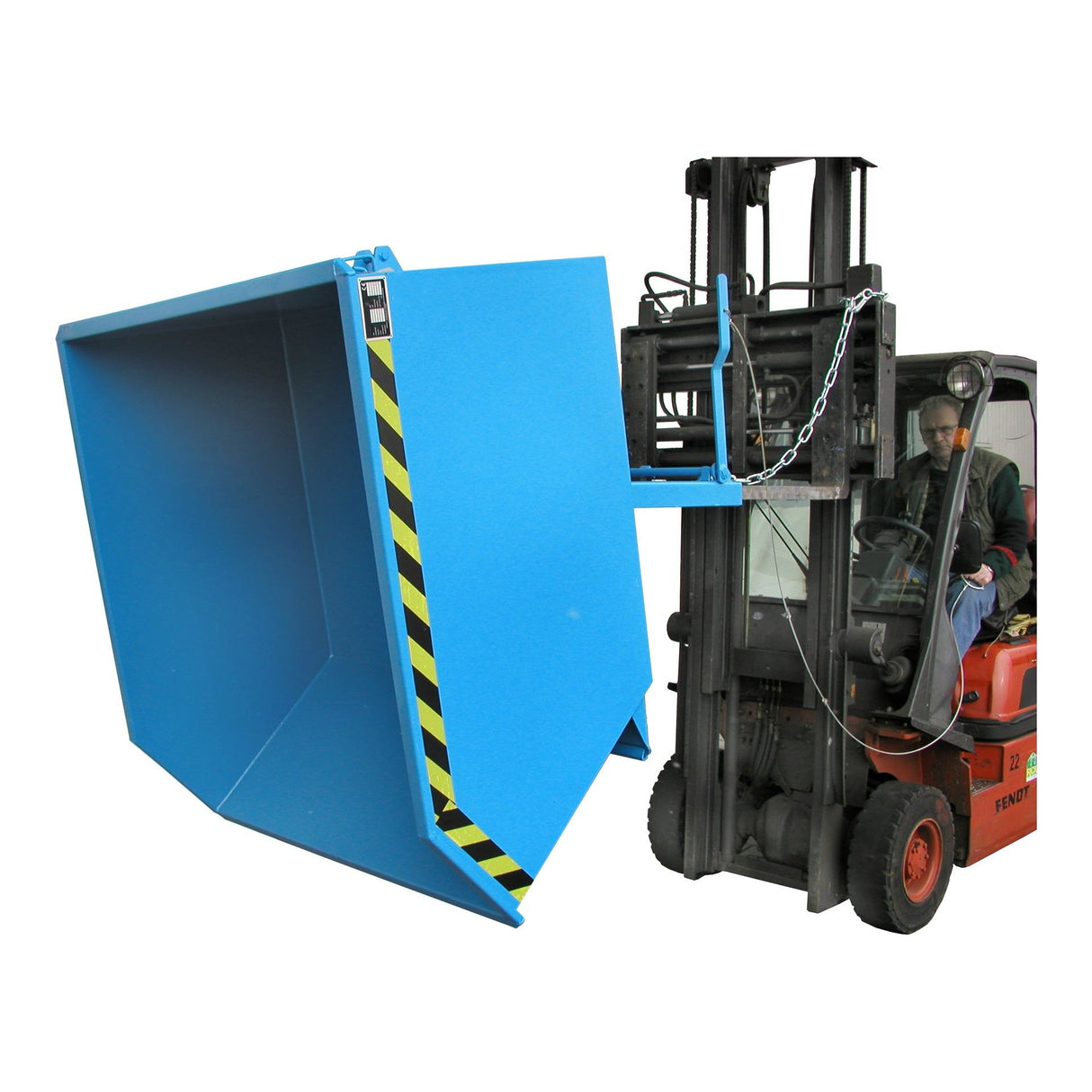 BAUER Südlohn Kippbehälter Typ GU 1000 RAL 5012 Lichtblau - Art.-Nr. 4409-04-0000-3