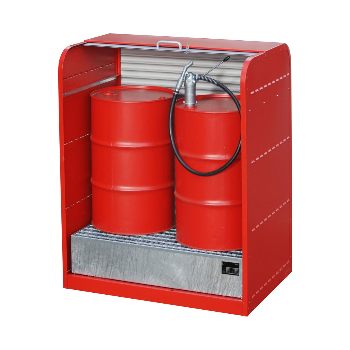 BAUER Südlohn Gefahrstoff-Rollladenschrank Typ RSG-1 RAL 3000 Feuerrot - Art.-Nr. 4416-30-0000-2