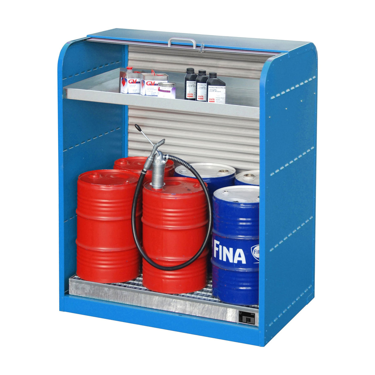 BAUER Südlohn Gefahrstoff-Rollladenschrank Typ RSG-3 RAL 5012 Lichtblau - Art.-Nr. 4416-30-2000-3