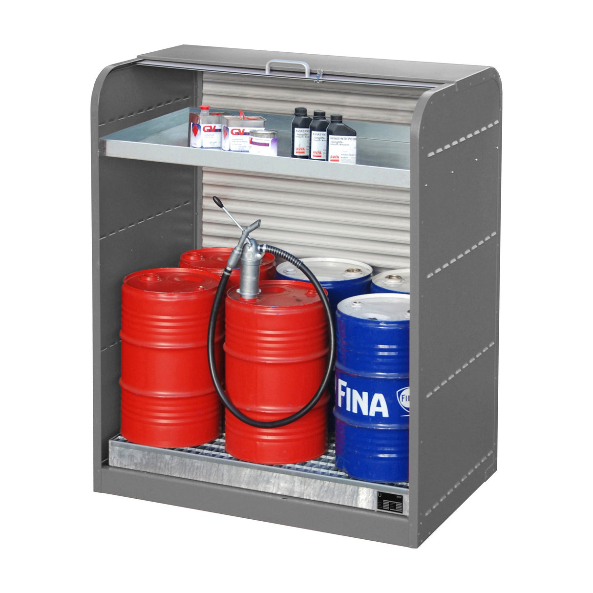 BAUER Südlohn Gefahrstoff-Rollladenschrank Typ RSG-3 RAL 7005 Mausgrau - Art.-Nr. 4416-30-2000-5