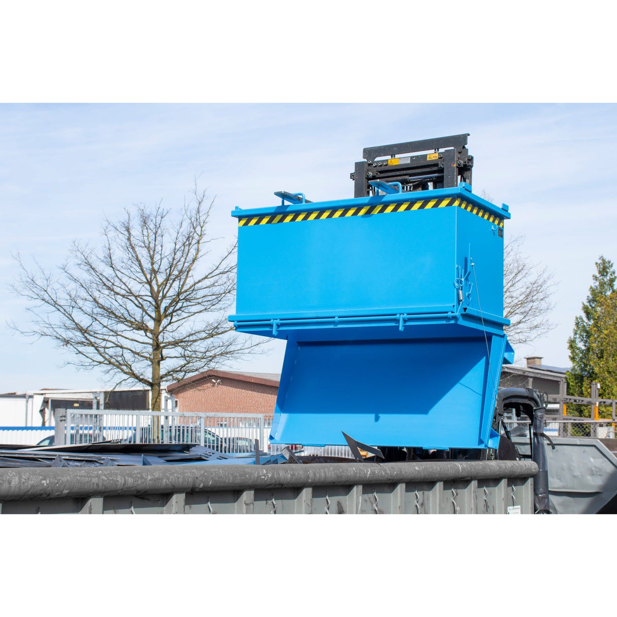 BAUER Südlohn Klappbodenbehälter Typ SB 1500 RAL 5012 Lichtblau - Art.-Nr. 4417-16-0000-3