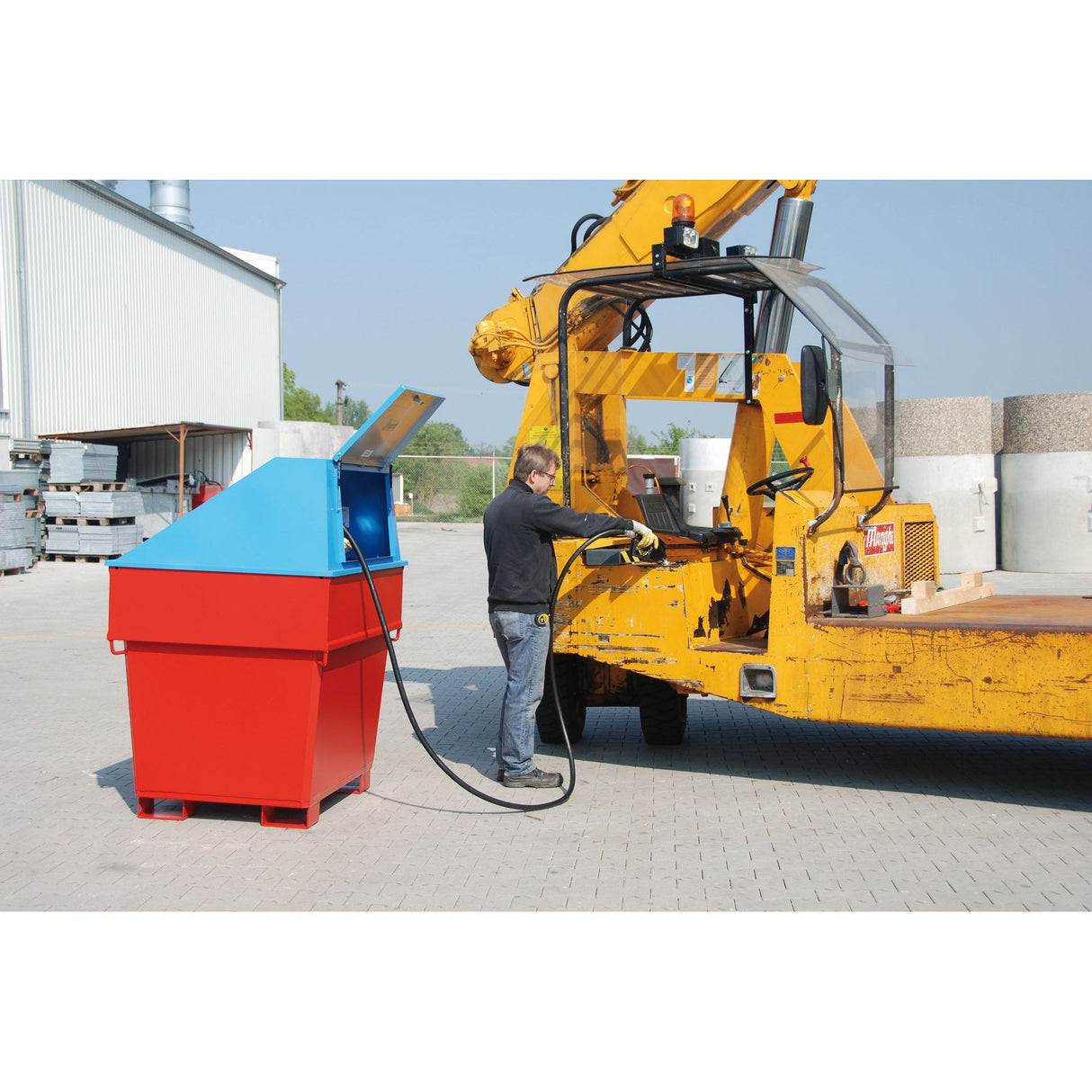 BAUER Südlohn MobiCont Typ MD 800 RAL 3000 Feuerrot - Art.-Nr. 4436-18-0000-2