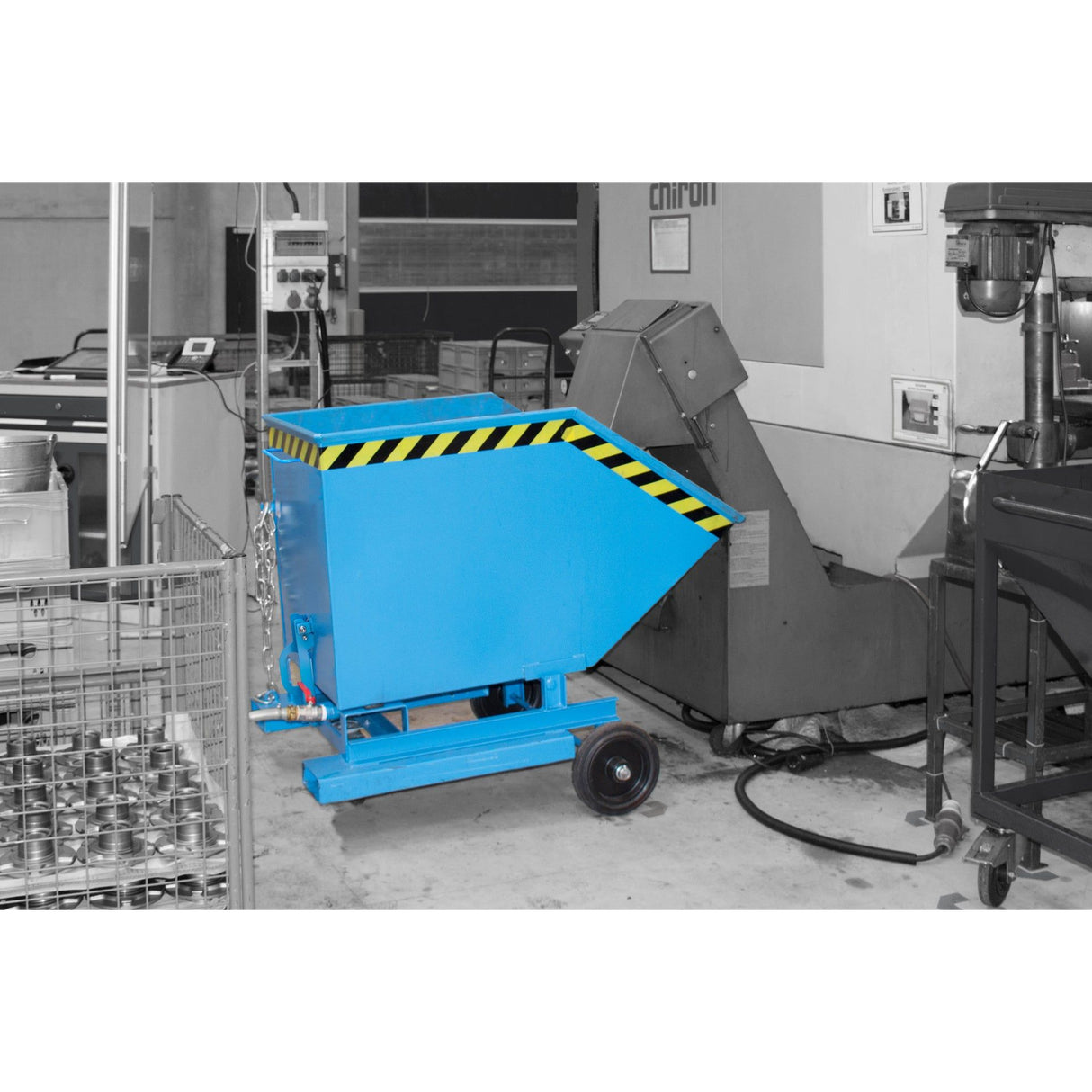 BAUER Südlohn Späne-Kastenwagen Typ SKW-ET 400 RAL 5012 Lichtblau - Art.-Nr. 4438-41-0000-3