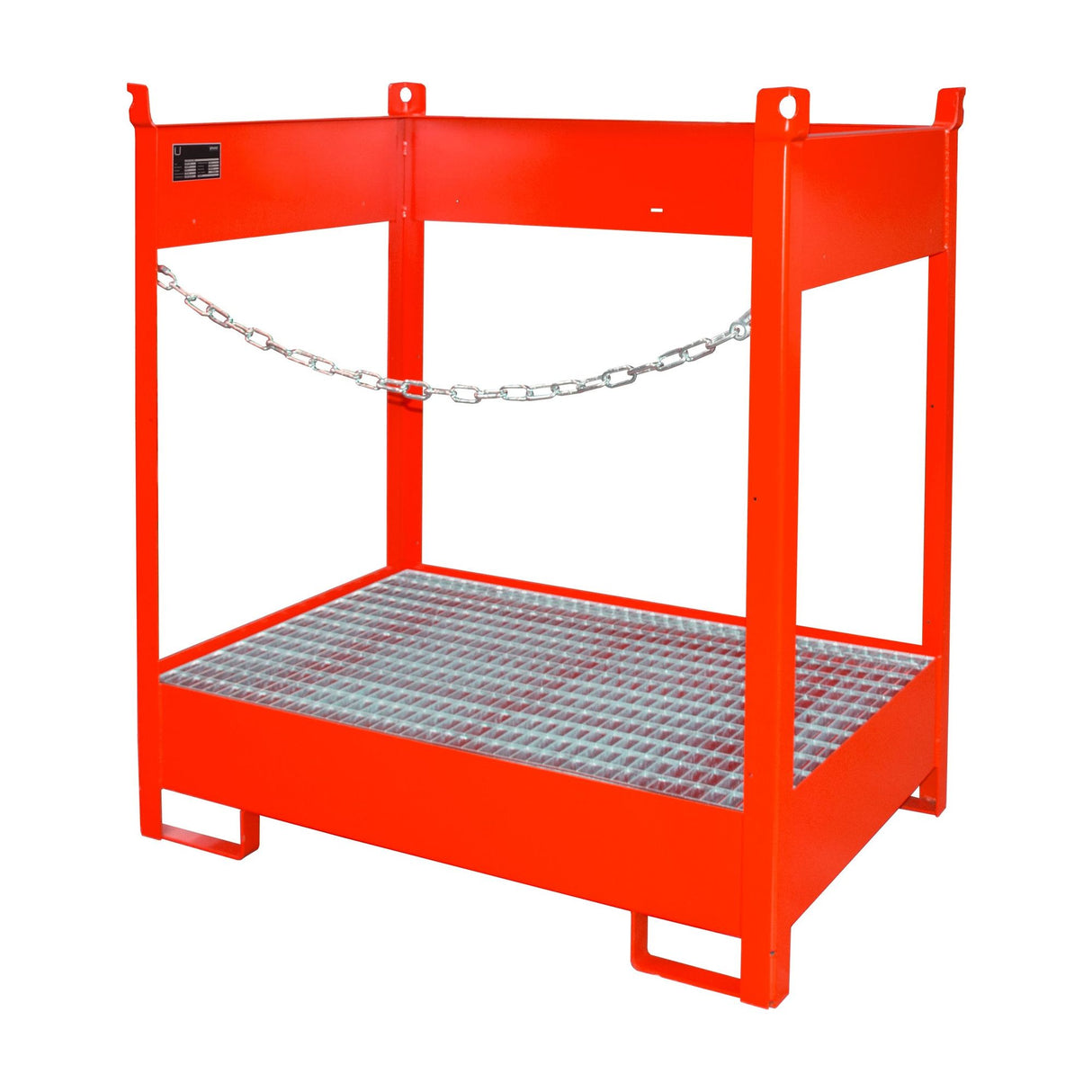 BAUER Südlohn Fass-Stapelpalette Typ FSP-2 RAL 3000 Feuerrot - Art.-Nr. 4442-04-0000-2